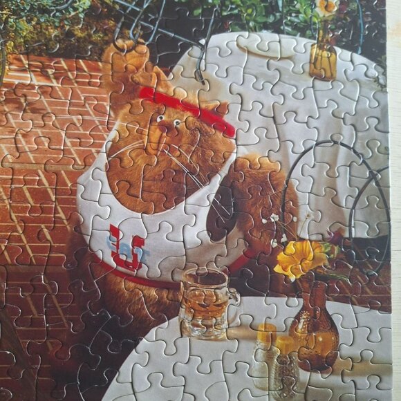 Springbok Hallmark Cats Puzzle Purrrsonality Purrisian Cafe Funny Vintage 1000 - Picture 4 of 11
